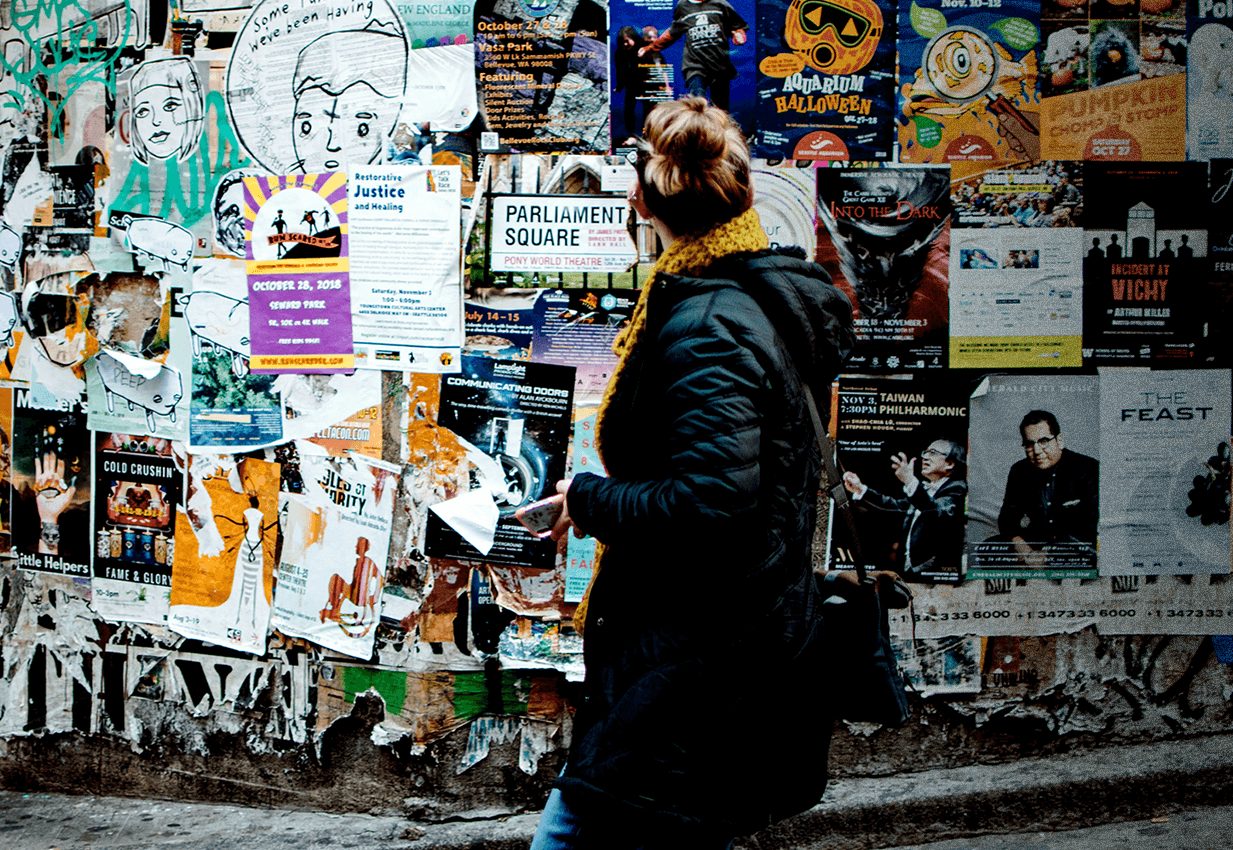 Fly Posting outdoor advertising